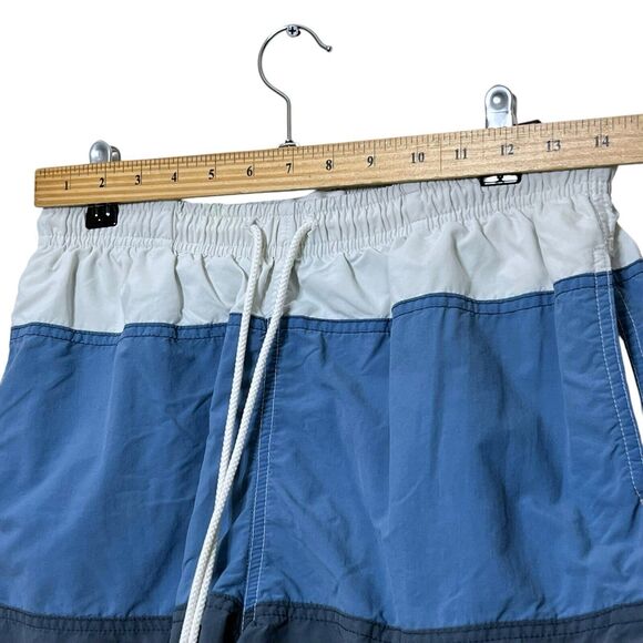 Solid & Striped Classic Swim Shorts Mens Size Small Color Block Lined Drawstring - Picture 9 of 11